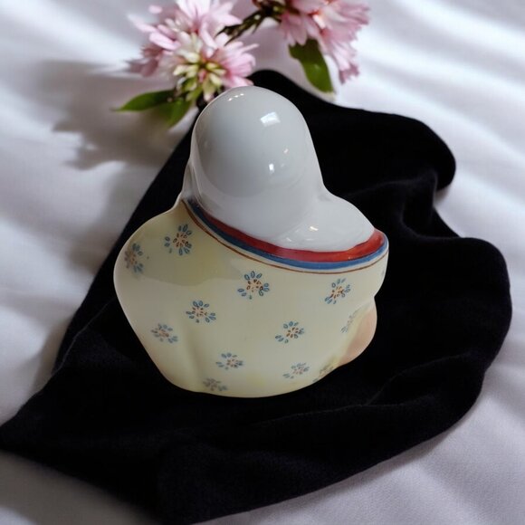 Vintage 1970 Hand-Painted Laughing Buddha Figurine – Porcelain, Feng Shui - Picture 4 of 12